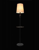 Торшер напольный c подставкой (светильник) Мелодия Света абажур из ткани 220В Черный картинка 